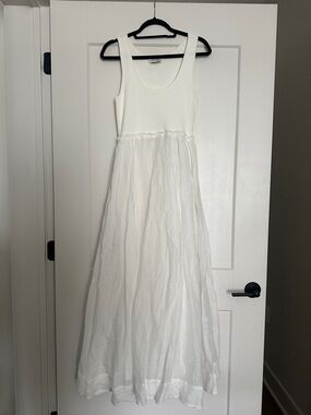 knee length dresses for ladies Belle Lace Maxi Skirt in White by Dissh main image 1